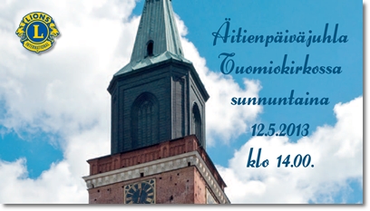 Äitienpäivä tuomiokirkossa